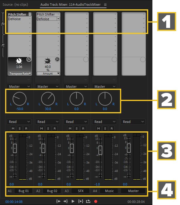 premiere pro audio track mixer diagram