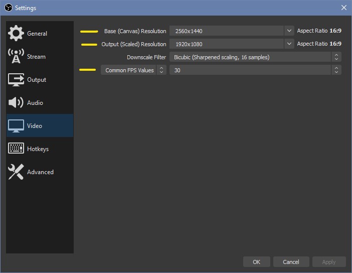 remote video collaboration obs video settings