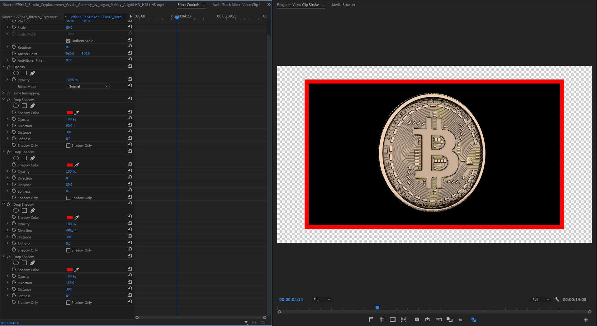 how to add a stroke to a video clip in premiere pro